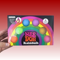 Balle anti-stress en PVC souple 6 couleurs arc-en-ciel, jouet sensoriel à presser, vente en gros