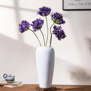Fleurs artificielles d'agapanthus Meng Jie en soie violet clair pour la décoration du salon et de la chambre - Product Image 1