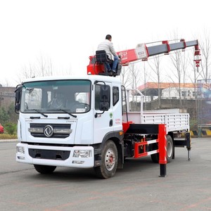 รถบรรทุกติดเครน Dongfeng 8 ตัน 10 ตัน ขายดี รถบรรทุก Dongfeng 4x2 ติดเครนแขนตรงสำหรับขาย - Product Image 2