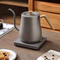 Bouilloire électrique pour la maison avec bec long et fin : en acier inoxydable, idéale pour la préparation du thé, du café et l'eau chaude en général