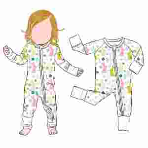 Combinaisons pour bébé en gros pour Pâques, imprimés de bébés et d'œufs, manches longues, tissu en bambou, pyjamas pour bébé, combinaison pour nouveau-né - Product Image 1