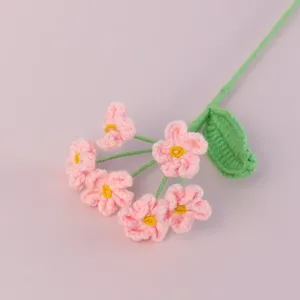 Bouquet de fleurs artificielles en laine tricotée à la main, écologique et moderne, motif « Ne vous en souvenez pas », cadeau de bureau, décoration intérieure - Product Image 3