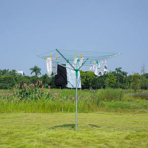 Vente chaude 40M 4 bras <span class=keywords><strong>parapluie</strong></span> forme blanchisserie séchage pliable pli support rotatif vêtements Airer - Product Image 6