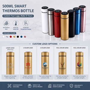 XDH186 Promotion Corporate Activity Business Gift Insulated <b>Smart</b> Water Bottle With Led Thermo Custom Logo Printed Tea Cup - Product Image 3