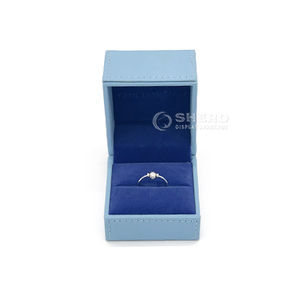 Juego de Cajas de Almacenamiento de Joyería de Terciopelo Azul, Suministro de Fábrica, Varios Tamaños para Todo Tipo de Joyería, Logotipo Personalizado, Venta al Por Mayor para Boutiques - Product Image 6