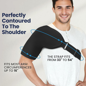 Compresa de hielo para hombro y brazo, para manguito rotador, compresa fría de gel reutilizable con compresión para el área específica, alivia el malestar - Product Image 3