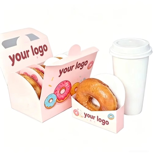 Boîte pliante personnalisée pour emporter, pour mochi, desserts, pâtisseries, gâteaux, beignets, biscuits, avec laminage mat - Product Image 1