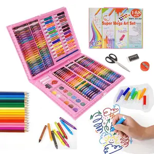 Crayón de lápiz de acuarela promocional 150 piezas Crayones lavables de diferentes colores para estudiantes a granel para niños