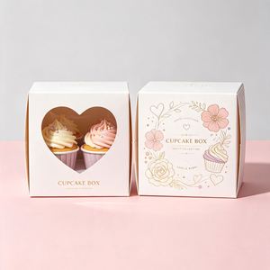 Boîte cadeau macaron écologique et recyclable en carton rigide avec fenêtre transparente, saveurs assorties, design boulangerie française - Product Image 3