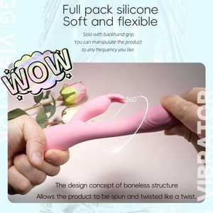 IPX7 Full Silicone Covered Dual Motor Rabbit <b>Vibrator</b> Clitoral Stimulation G Spot <b>Vibrator</b> Sex Toy for Women - Product Image 5