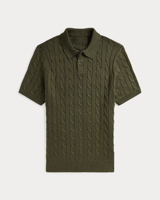 Pull en maille pour homme, vente chaude du fabricant, pull en maille torsadée en coton à manches courtes, polo tricoté de luxe pour homme