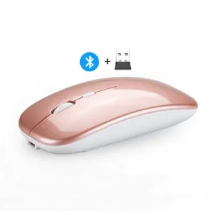 Özel 2.4GHz kablosuz fare sessiz LED RGB arka ışık oyun kablosuz dizüstü için fare ipad