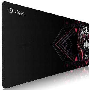 TechSide KMP904T_P Kimpad ProEdge Series Gaming <b>Mousepad</b> XXL Tiger Bianca/Rossa 90x40x4mm Gomma Naturale Impermeabile Bordi Made - Product Image 1