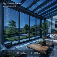 Kaca Surya SOL BIPV CdTe Jendela Geser Horizontal Dua Lapis 40 Persen VLT Penghasil Energi