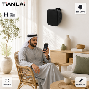 TL-G52-H Altoparlante da Parete Attivo Master <span class=keywords><strong>1</strong></span> Slave Set 30-40W AC 90-220V 91dB 5 Pollici 250-191mm con Telecomando IR per Ristoranti - Product Image 3