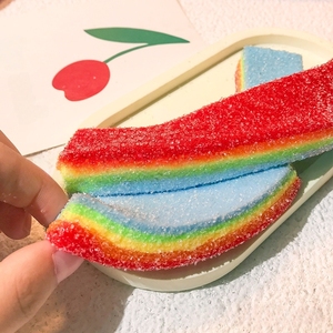 Juguete de Peluche de Caramelo Arcoíris, Juguete de Goma Simulada, Ultra Suave, para Aliviar el Estrés, para Niños y Adultos - Product Image 3