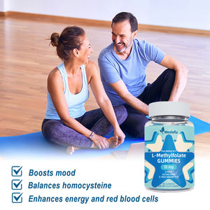 Gummies OEM 15mg L-Méthylfolate & Vitamines <span class=keywords><strong>B</strong></span> (Méthyl B12 B1/B2/B6) - Saveur fruitée, 60 unités - Soutient le gène MTHFR et la cognition - Product Image 4