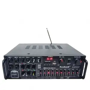 MP326BT 2000W EQ BT立体声汽车放大器4欧姆2通道USB韩国汽车放大器家用220V 110V家庭影院放大器