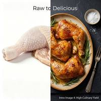 Cuisses de poulet congelées de qualité supérieure certifiées Halal, cuisses de poulet entières en vrac, distribution en gros, marque MAXPORT, boîte