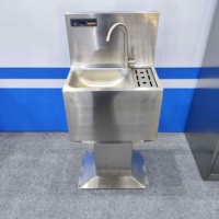 Évier à main en acier inoxydable 304, réservoir de 5 L, stérilisation à l'eau chaude 100°C pour couteaux utilisés dans les usines alimentaires et les usines de transformation de viande