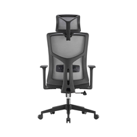 Chaise de bureau exécutive noire en maille intégrale, la plus vendue, à prix abordable, avec support lombaire ergonomique réglable, appuie-tête réglable en hauteur et 3 vérins à gaz