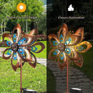 Solaire LED <span class=keywords><strong>Moulin</strong></span> Lumière En Plein Air Étanche <span class=keywords><strong>Jardin</strong></span> Pelouse Paysage Lampe Voie Cour <span class=keywords><strong>Maison</strong></span> Décoration Coloré Moulinet Coloré - Product Image 4