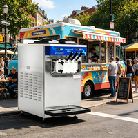 Machine à glace molle de qualité supérieure OEM/ODM U88 |   Machine à glaces de table à 3 saveurs avec entraînement direct à fréquence précise