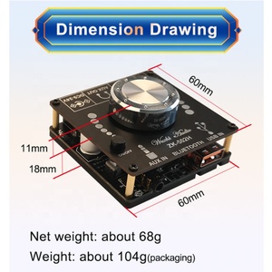 ZK-502H 50wx2 50W + 50W Hifi 2.0 Stereo BLE 5.0 kỹ thuật số Board khuếch đại công suất mô-đun TPA3116 amp amplificador - Product Image 3