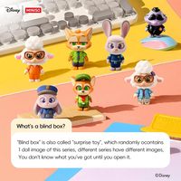 Miniso Zootopia Mystery Blind Box Figurine Set Collectible Animal Character Models Original Packaging for Home Decor Unisex Gift