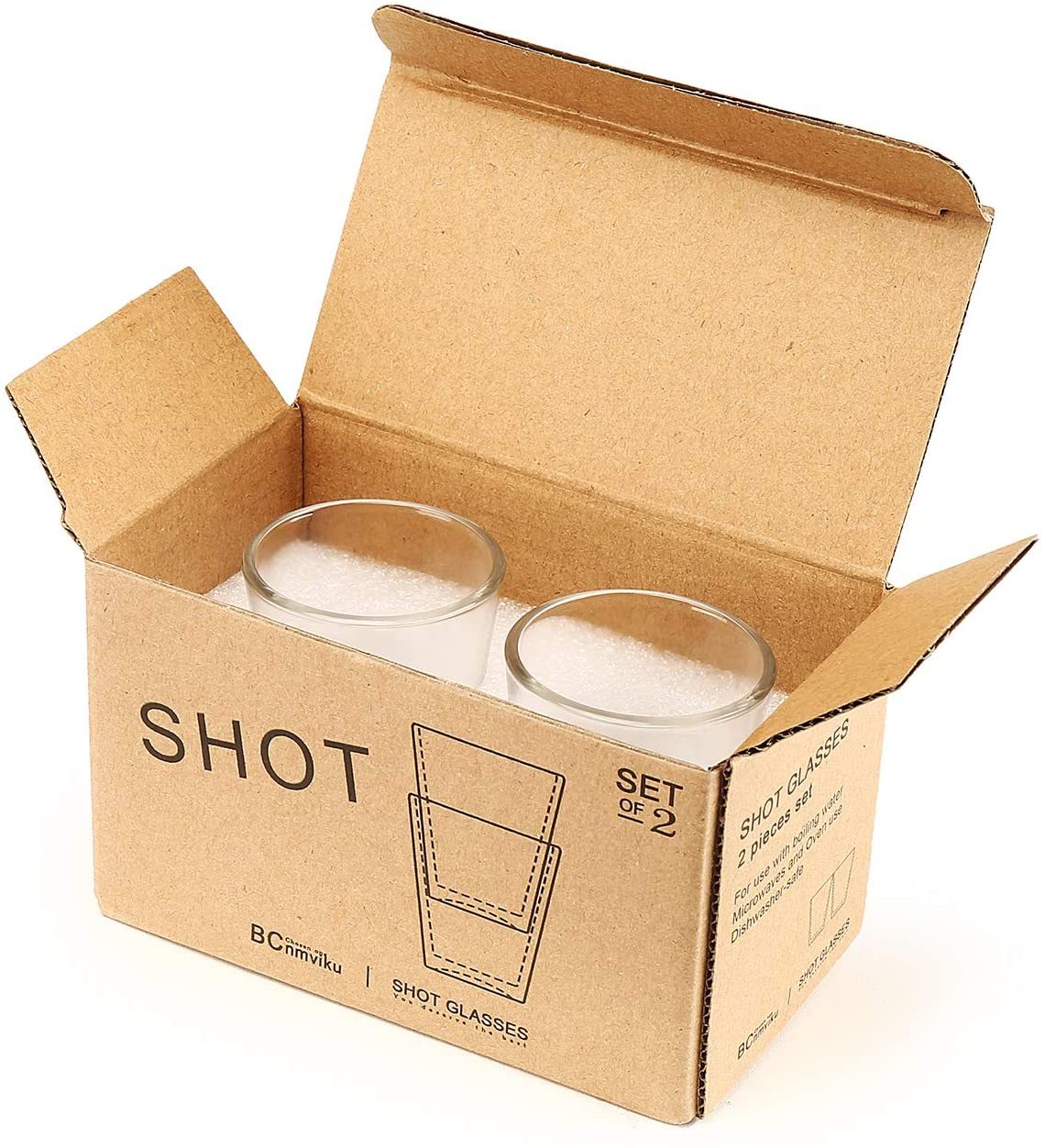 1.5 oz Mini Glass Cups Shot Glasses with Heavy Base Clear Shot Glass