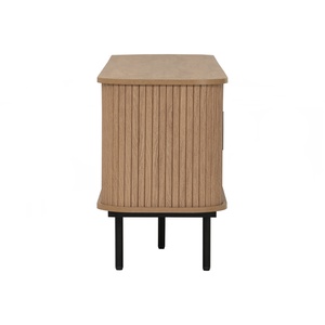 Industrial Metal <b>Frame</b> 1.8m <b>Oak</b> Colour MALMO TV Cabinet Export from Malaysia Sturdy Media Console for Urban Living Room Decor - Product Image 4