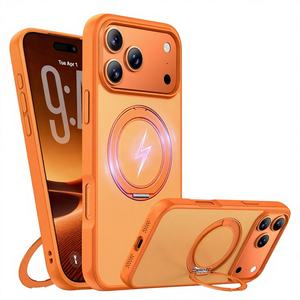 Étui magnétique pivotant pour <span class=keywords><strong>iPhone</strong></span> 17, design résistant aux chutes, couleur unie - Product Image 1