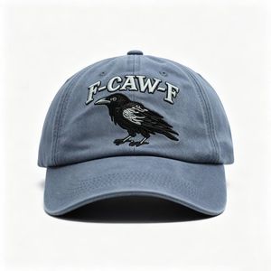 Embroidered Crow <b>Hat</b> Vintage Washed Cotton Baseball Cap Distressed Streetwear <b>Hat</b> Casual Outdoor Sun <b>Hat</b> - Product Image 1