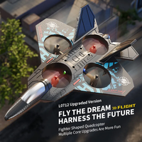 2.4Ghz Rc Stunt Mousse Avion Avec Lumière Led Rc Jouet Epp Mousse Fighter Télécommande Quadcopter Avion Jouet