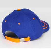 Blauwe geborduurde baseballcap unisex, 6 panelen, verstelbaar, sportcap met gebogen klep voor dagelijks buitengebruik