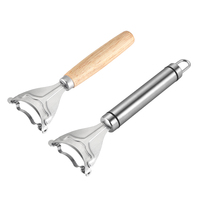 Éplucheur de maïs et de melon manuel multifonction en acier inoxydable argenté, outils de cuisine pour fruits et légumes, personnalisable avec logo