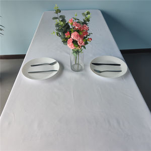 Venta al por mayor cuadrado personalizado tejido 100% poliéster impermeable desechable a prueba de aceite fiesta boda manteles - Product Image 5