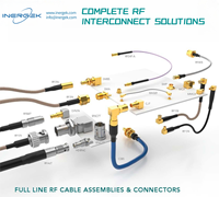 Adaptador de Barril Hembra-Hembra INERGEK de 50 GHz, Conector Jack a Jack de 2.4 mm, Acoplador RF en Línea de 50 Ohmios para Conexiones de Microondas de Precisión