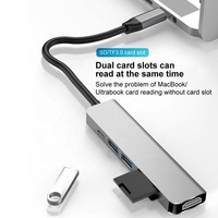 Hub USB-C 6-en-1 Xput : Type C vers HDMI 4K, USB 3.0/2.0, Lecteur de Cartes SD TF 3.0, Prise en Charge OTG avec Chargeur Rapide