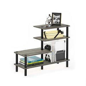 Rak tampilan sudut 4-Tier, rak serbaguna logam tipe berdiri hitam - Product Image 5
