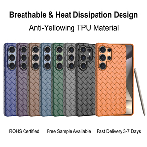 Étui de téléphone en TPU souple à motif tissé pour <span class=keywords><strong>Samsung</strong></span> <span class=keywords><strong>Galaxy</strong></span> S26 Ultra S25 Ultra S25 Plus, matériau recyclé, coque antichoc - Product Image 3