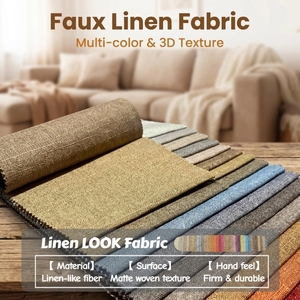 Textiles y Decoración para el Hogar, Tela con Aspecto <span class=keywords><strong>de</strong></span> Lino, Tela <span class=keywords><strong>de</strong></span> Poliéster con Aspecto <span class=keywords><strong>de</strong></span> Lino para Tapicería <span class=keywords><strong>de</strong></span> Sofás, Sillas, Cojines, Manteles - Product Image 1