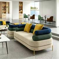 Ensembles de canapés de bureau pour espaces publics, pour hôtels et appartements, canapé modulaire en tissu moderne pour salles d'attente