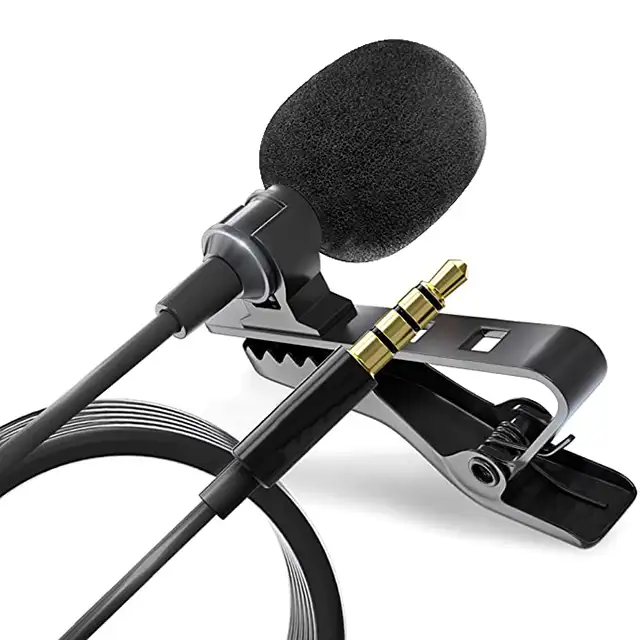 Compre omnidirecional mini clipe de tomada do telemóvel portátil intervista do portátil alto-falante condensador lapela microfone lavalier