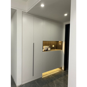Wood Shoe Cabinet Set Modern Japandi Style Entryway Organizer Coat Hook Nook Cushioned Bench Freestanding Hallway <strong>Storage</strong> - Product Image 5