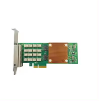 Adaptateur de serveur de dérivation PCI Express Gigabit Ethernet Quad-Port 10/100/1000mbps avec puce Intel I350