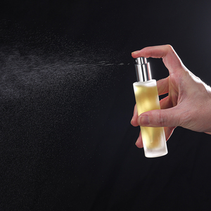 Sottile cilindro alto 30ml 50ml 100ml bottiglia di profumo in vetro 18mm 15mm collo a vite oro nero argento pompa fondo spessa - Product Image 4