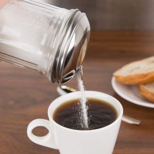 12 oz Glass <strong>Sugar</strong> <strong>Pourer</strong> With Side Flap Top <strong>Sugar</strong> Shaker With Stainless Steel Self-Closing Lid - Product Image 3