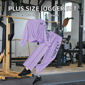 Conjuntos Deportivos de Dos Piezas para Niñas, Talla Grande, Transpirables, Ligeros y Ecológicos, con Logotipo Personalizado, Estilo Jogger Informal para Invierno 2022 - Product Image 2
