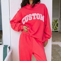 Sweat-shirt à capuche personnalisé à col montant, style universitaire, avec rayures, broderies et appliqués, bordure contrastante pour l'hiver